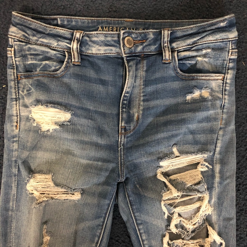 American Eagle ripped skinny jeans